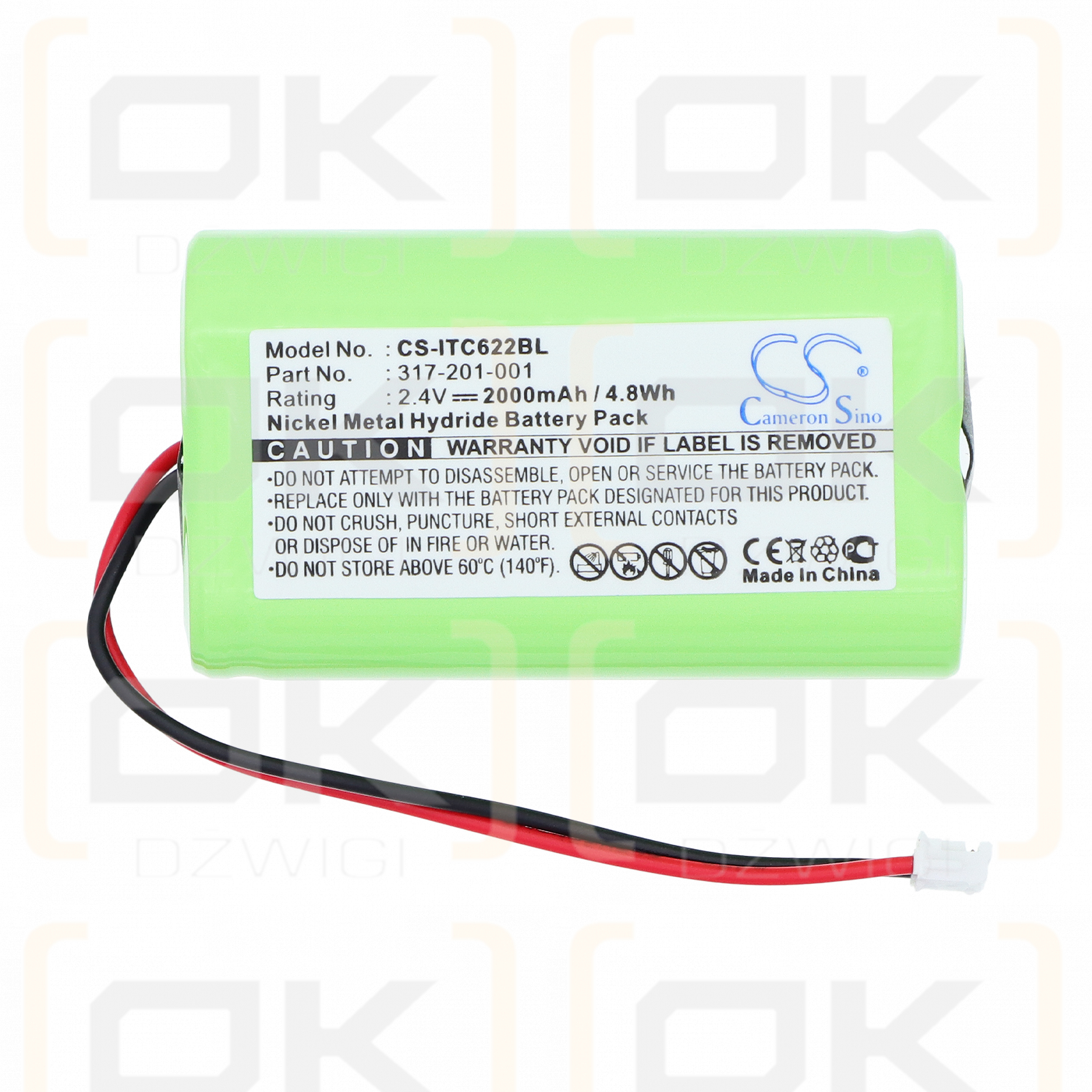 Intermec Penkey 6220 / 317-201-001 2000 mAh Ni-MH 2,4 V (Cameron Sino)