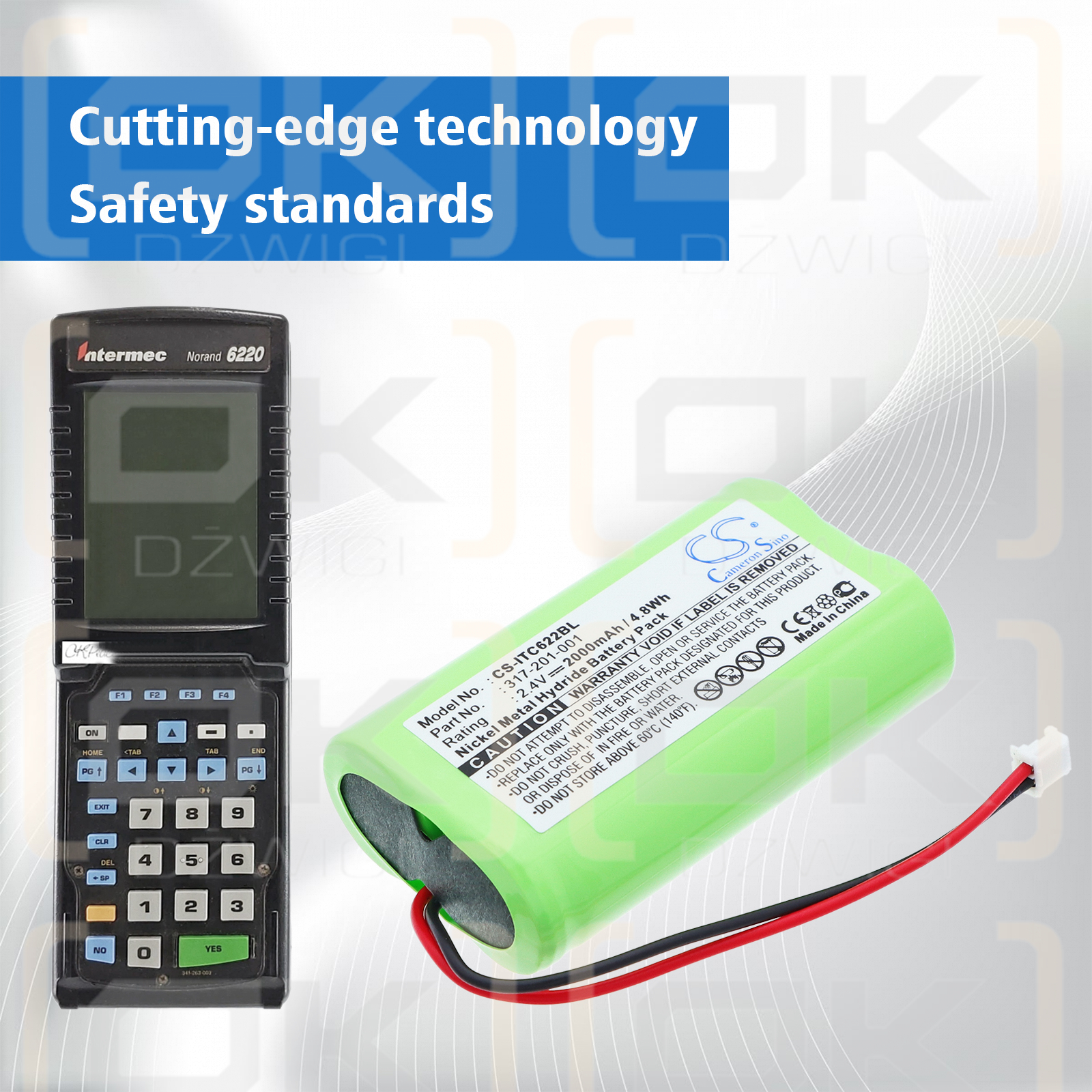 Intermec Penkey 6220 / 317-201-001 2000 mAh Ni-MH 2,4 V (Cameron Sino)