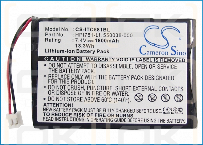 Intermec PB20A / HPI781-LI 1800 мАч литий-ионный 7,4 В (Cameron Sino)