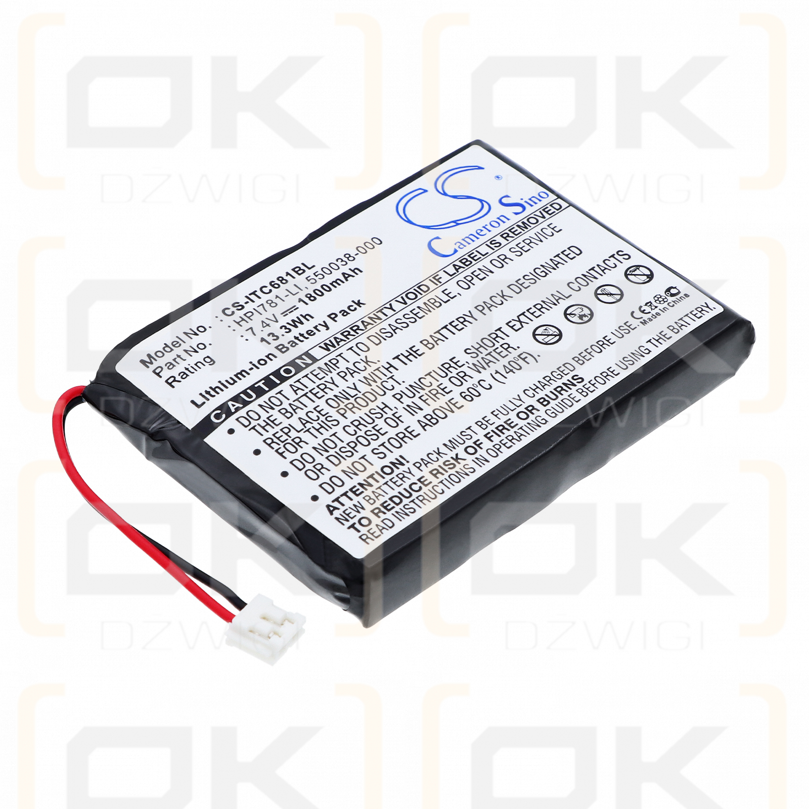 Intermec PB20A / HPI781-LI 1800 mAh Li-Ion 7,4 V (Cameron Sino)