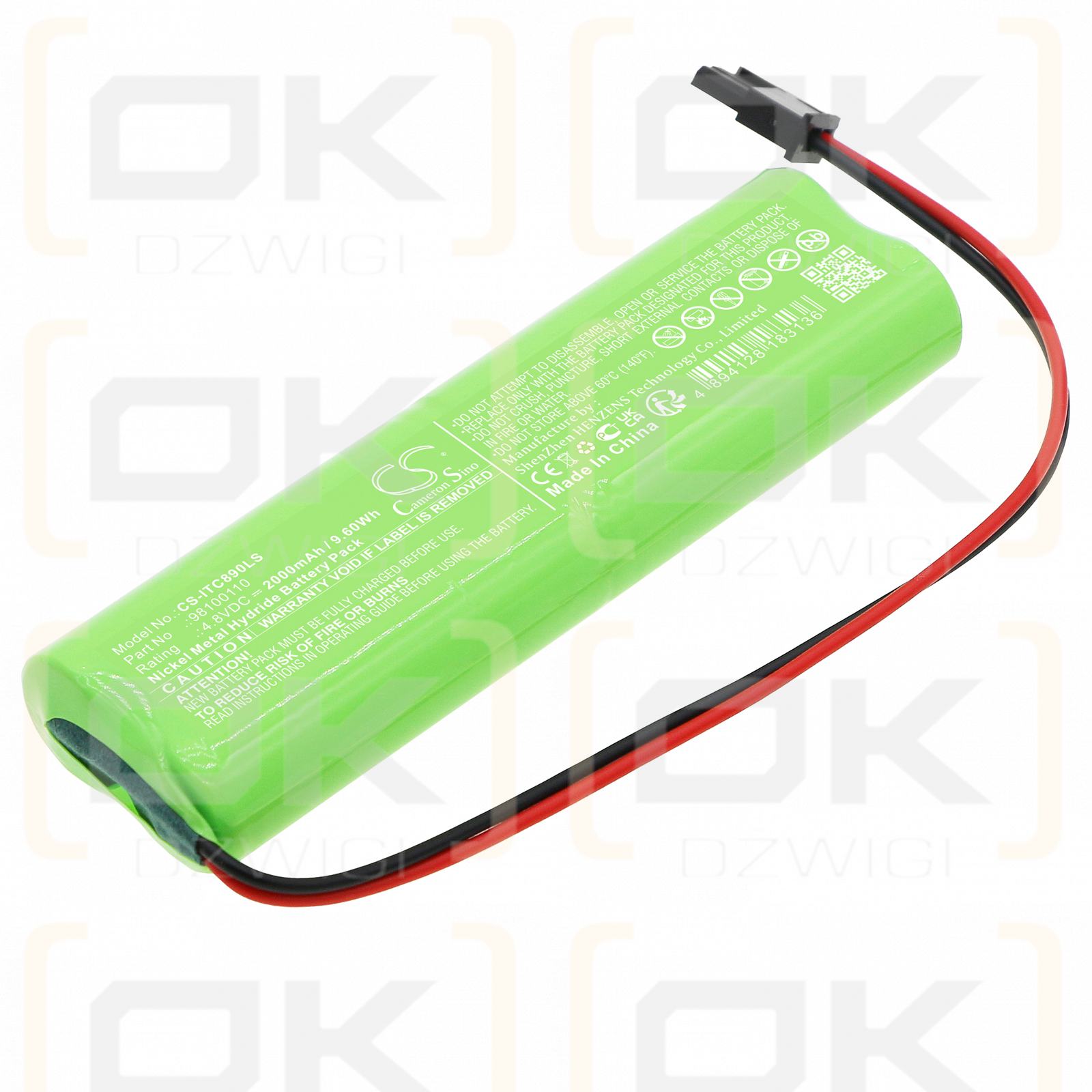 Inotec 890021 / 98100110 2000mAh Ni-MH 4.8V (Cameron Sino)