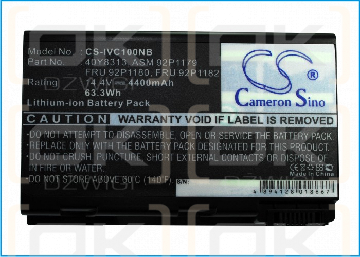 Lenovo 3000 C100 / 40Y8313 4400 mAh Li-Ion 14,4 V (Cameron Sino)