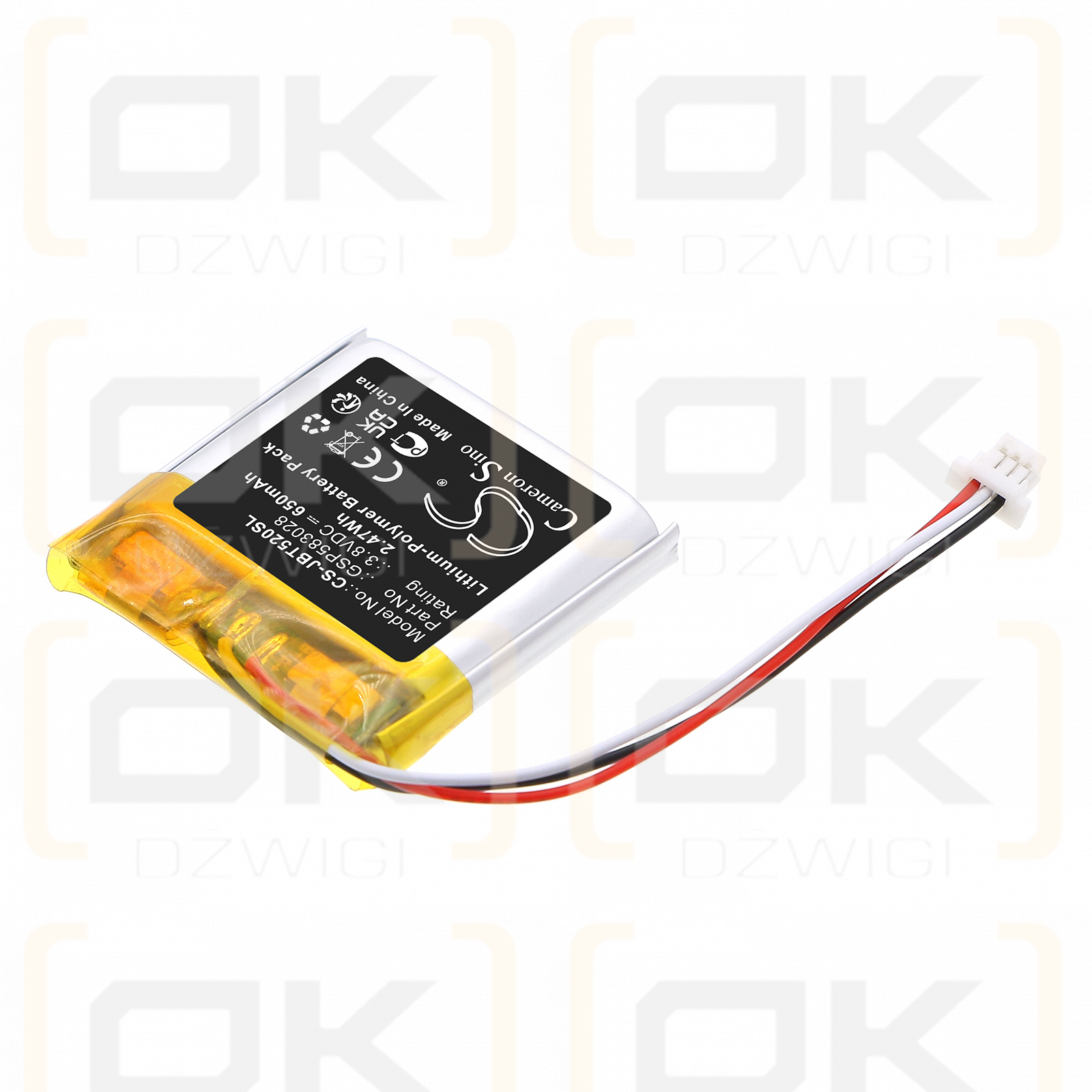 JBL Tune 520 BT / GSP583028 650 mAh Li-Polymer 3,8 V (Cameron Sino)