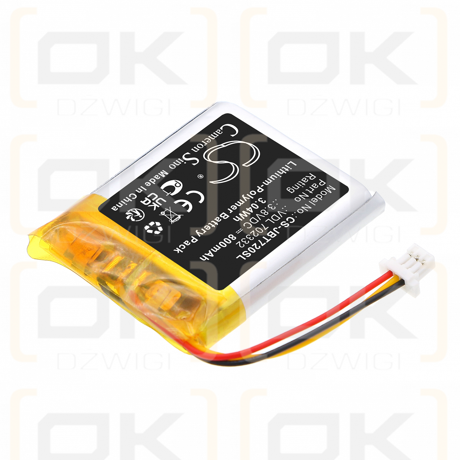 JBL Tune 760 BT / VDL 702332 800 mAh Li-Polymer 3,8 V (Cameron Sino)