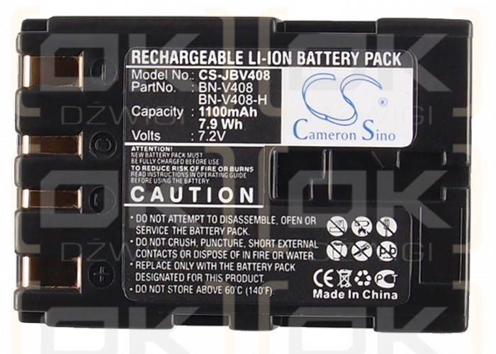 JVC GR-DVL100EK / BN-V408 1100mAh Li-ion 7.4V (Cameron Sino)