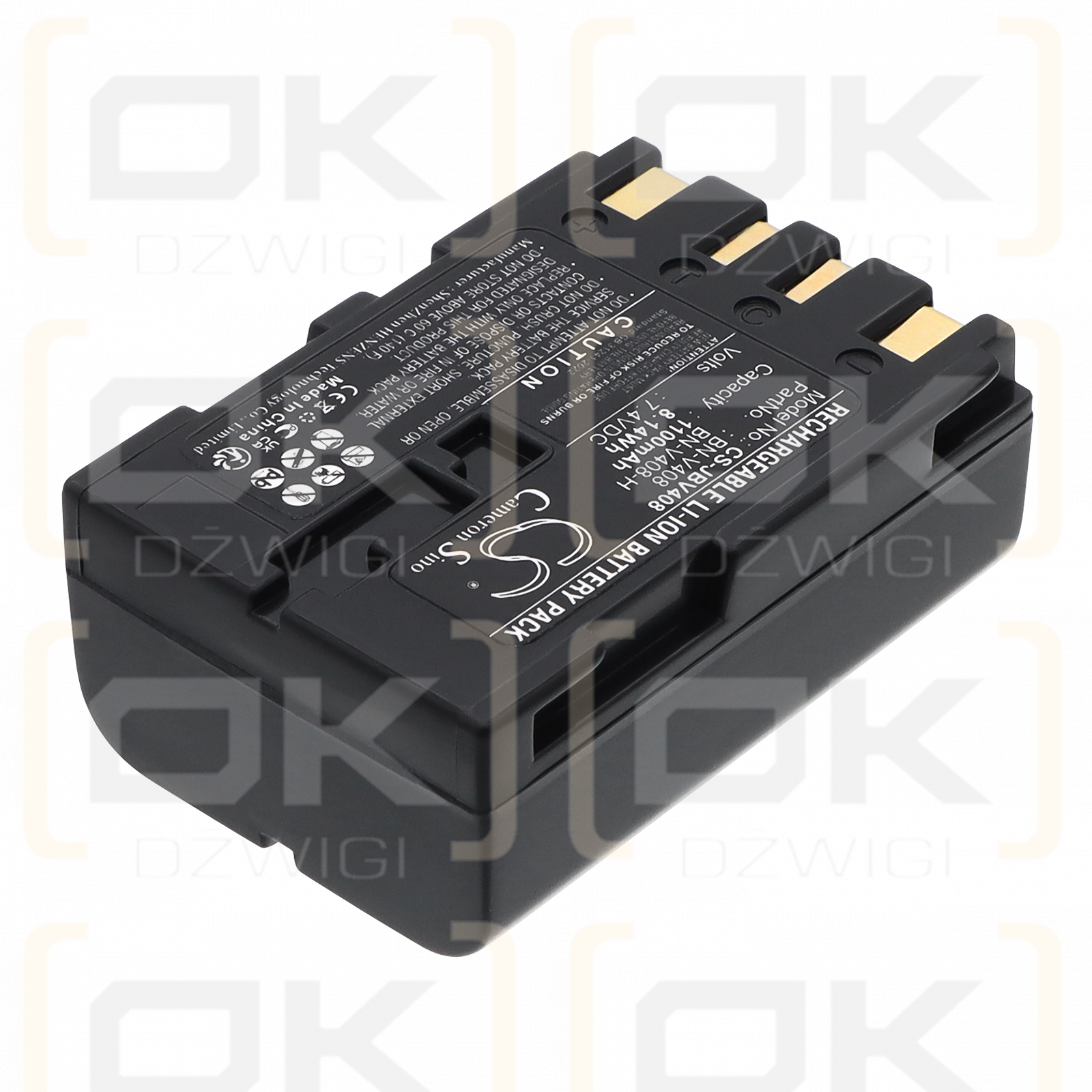 JVC GR-DVL100EK / BN-V408 1100 мАч Li-ion 7,4 В (Cameron Sino)