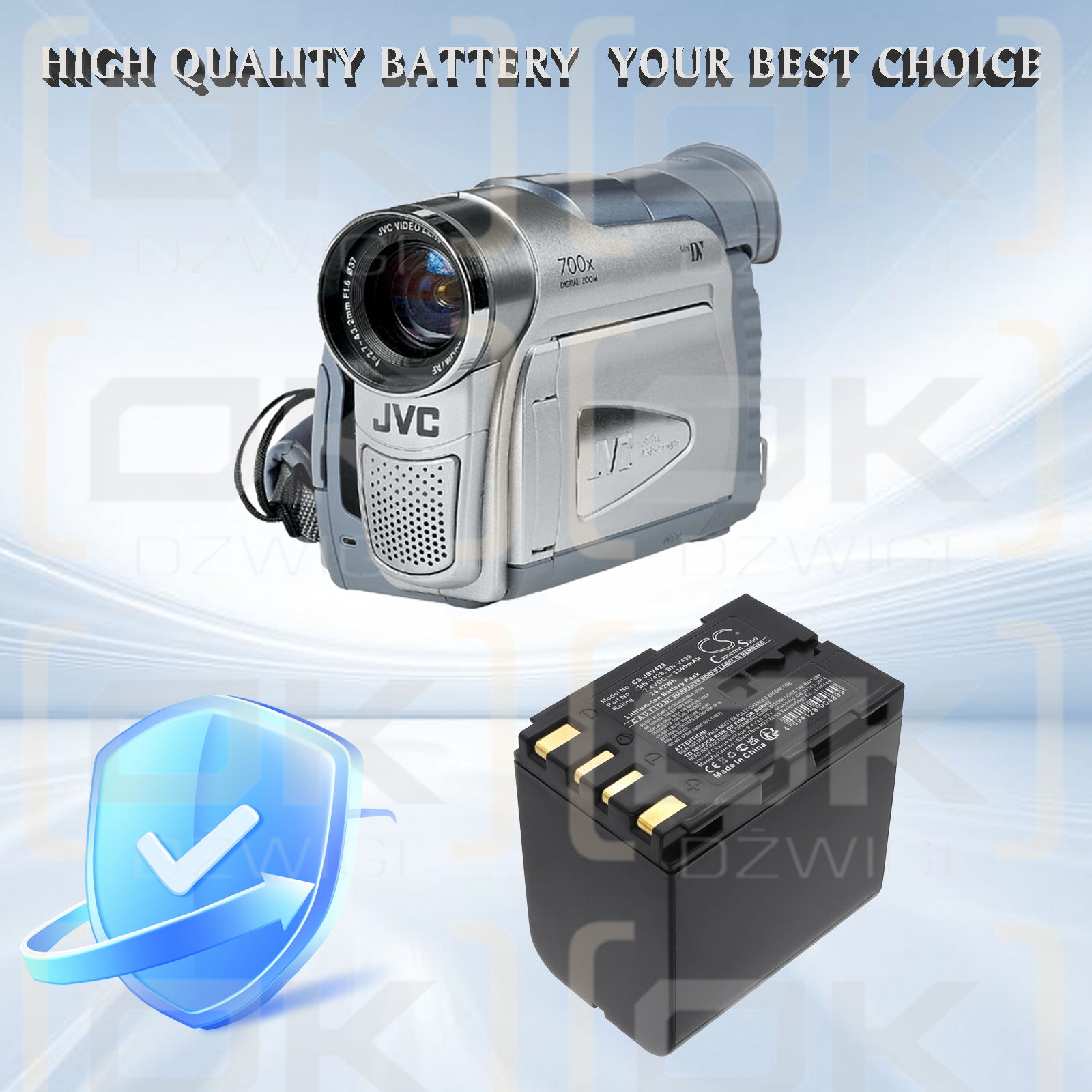 JVC GR-DVL865 / BN-V428 3300 мАч Li-ion 7,4 В (Cameron Sino)