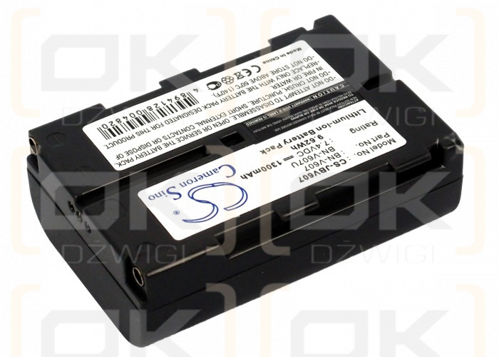 JVC GV-HT1U / BN-V607 Batería de iones de litio de 1300 mAh y 7,4 V (Cameron Sino)