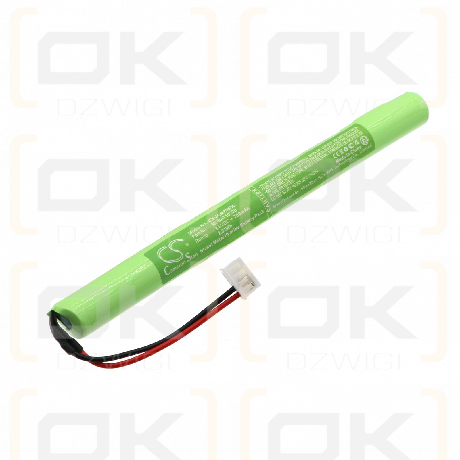 Johnson Controls MS-NCE2566-0 / MS-BAT1020-0-SUB 700 mAh Ni-MH 3,6 V (Cameron Sino)