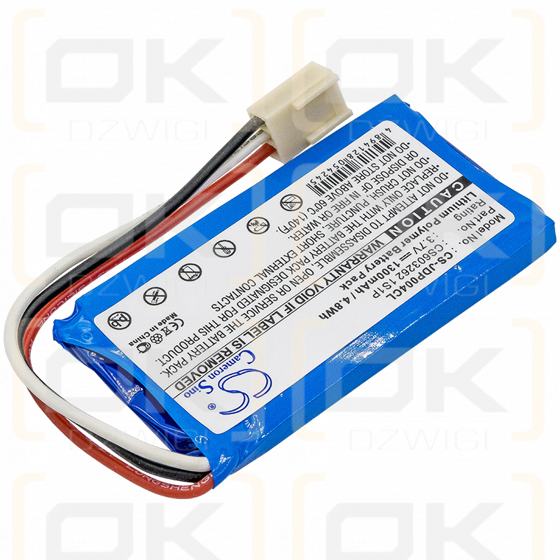 Jablocom GDP-04 / CS603262 1S1P 1300mAh Li-ion 3.7V (Cameron Sino)