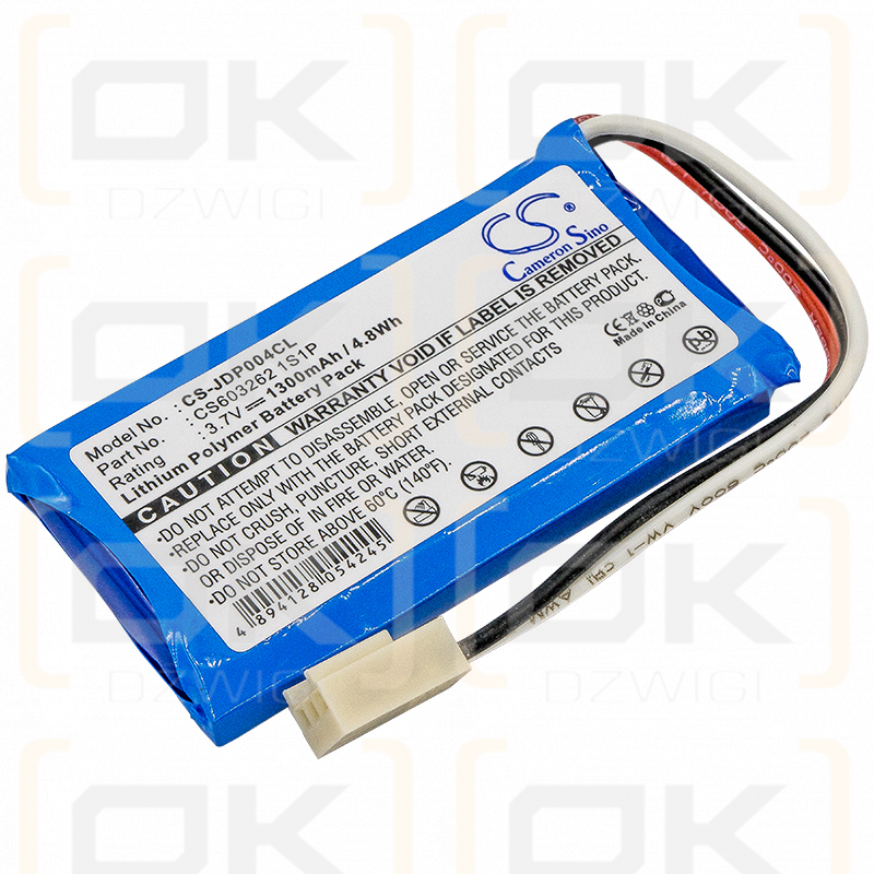 Jablocom GDP-04 / CS603262 1S1P 1300mAh Li-ion 3.7V (Cameron Sino)