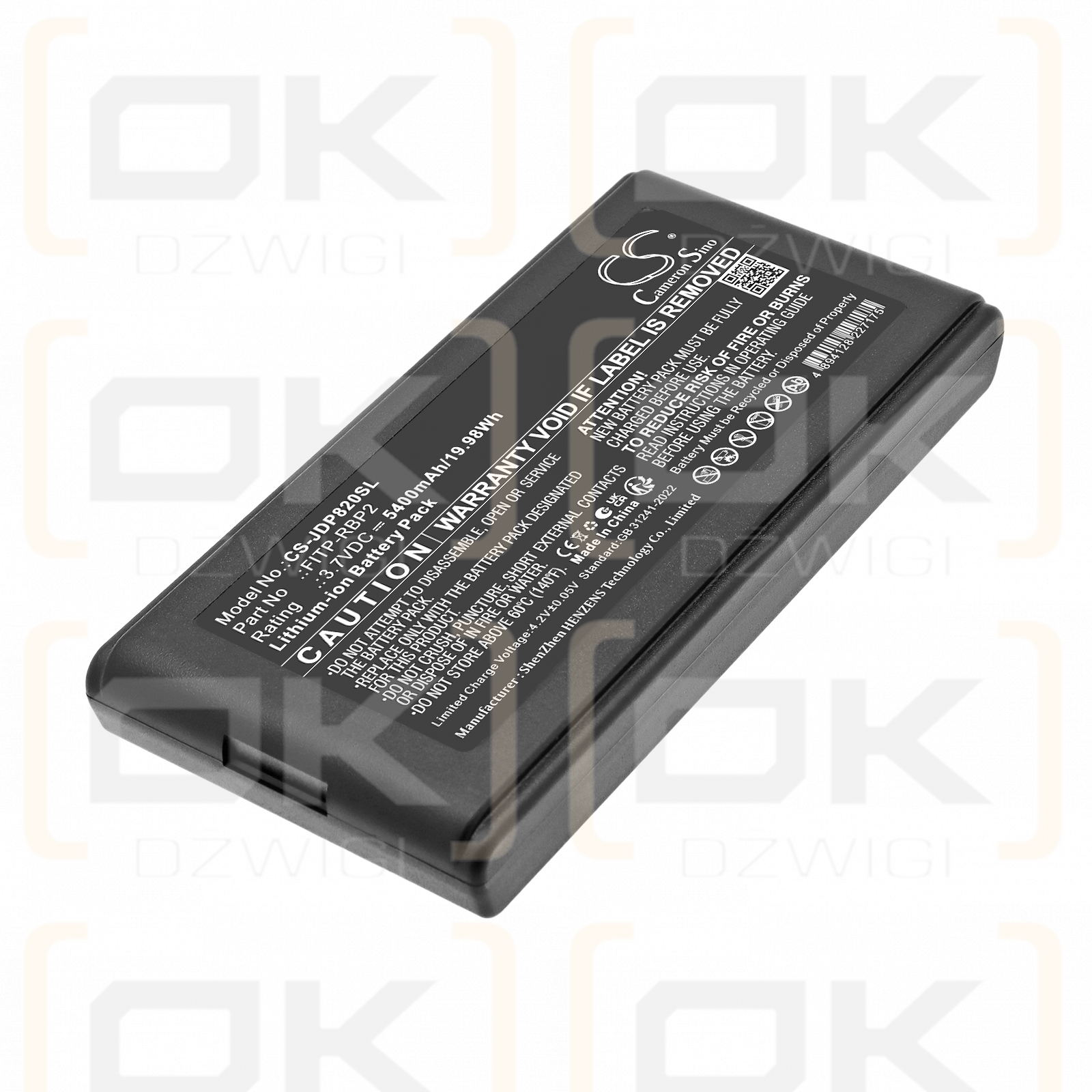 Ersatzakku für VIAVI JDSU OLP-82P / FITP-RBP2 5400 mAh Li-Ion 3,7 V (Cameron Sino)