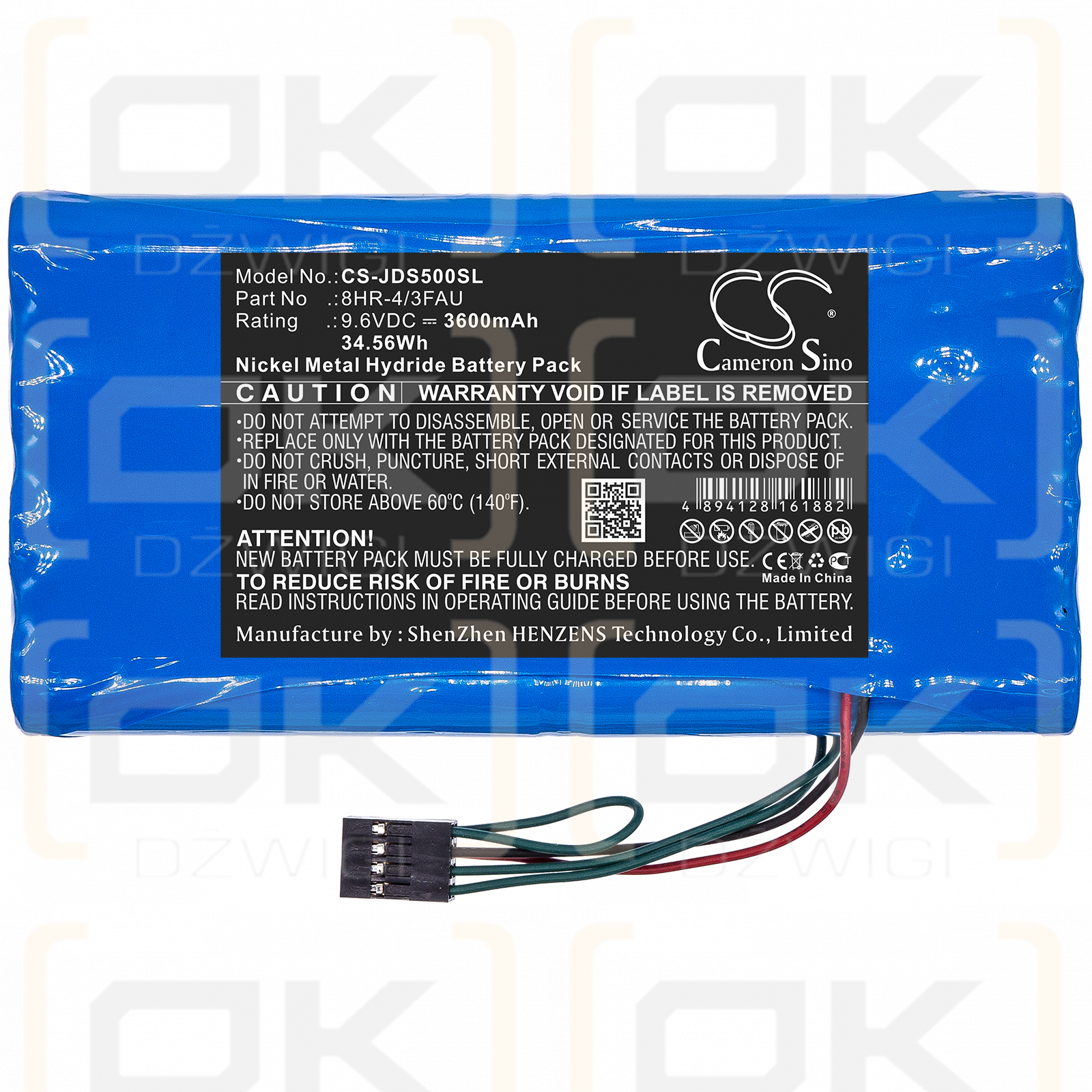 JDSU ACTERNA ANT-5 / 8HR-4/3FAU 3600mAh Ni-MH 9.6V (Cameron Sino)