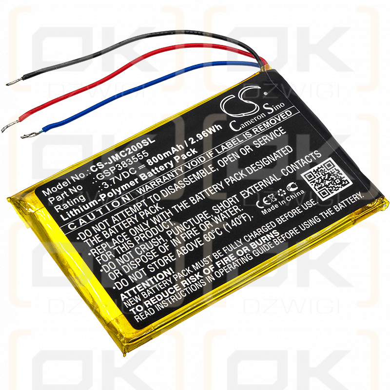 JBL P04405201 / GSP383555 800 mAh Li-Polymer 3,7 V (Cameron Sino)