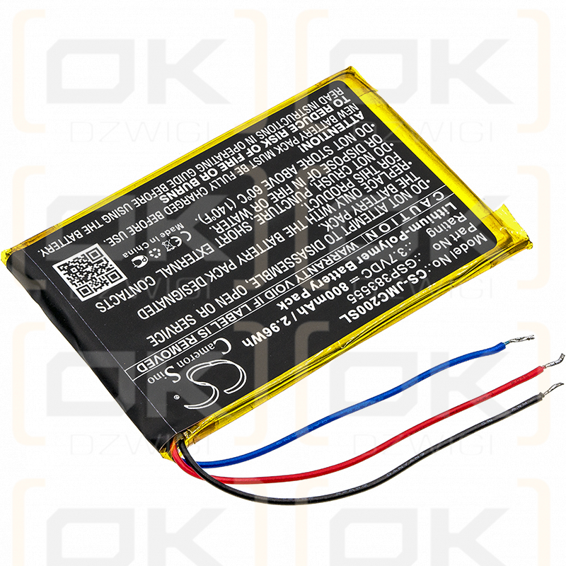 JBL P04405201 / GSP383555 800 mAh Li-Polymer 3,7 V (Cameron Sino)