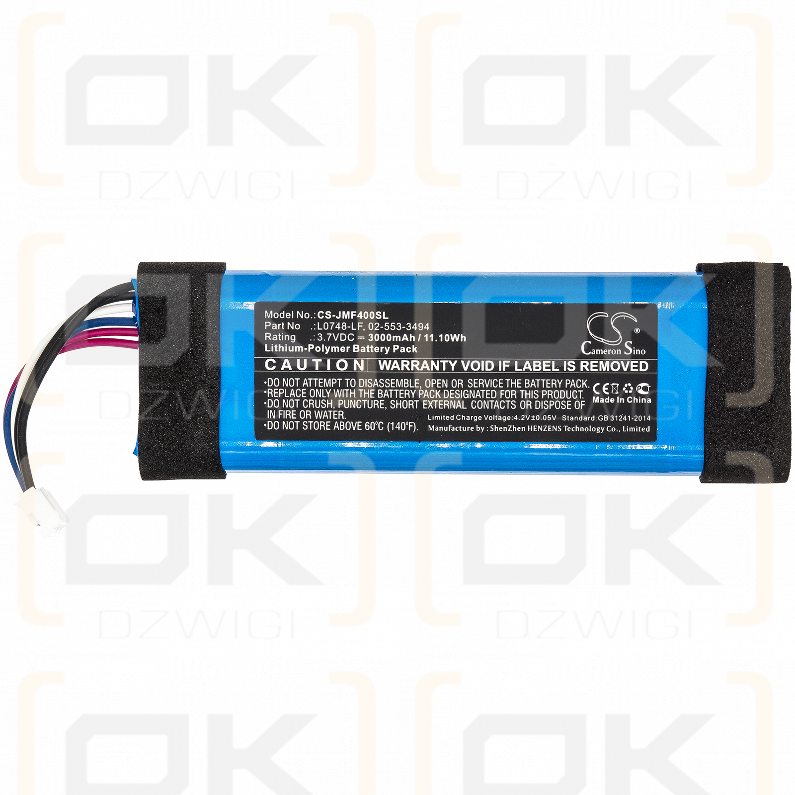 JBL Flip 3 SE / L0748-LF 3000 mAh Li-Polymer 3,7 V (Cameron Sino)