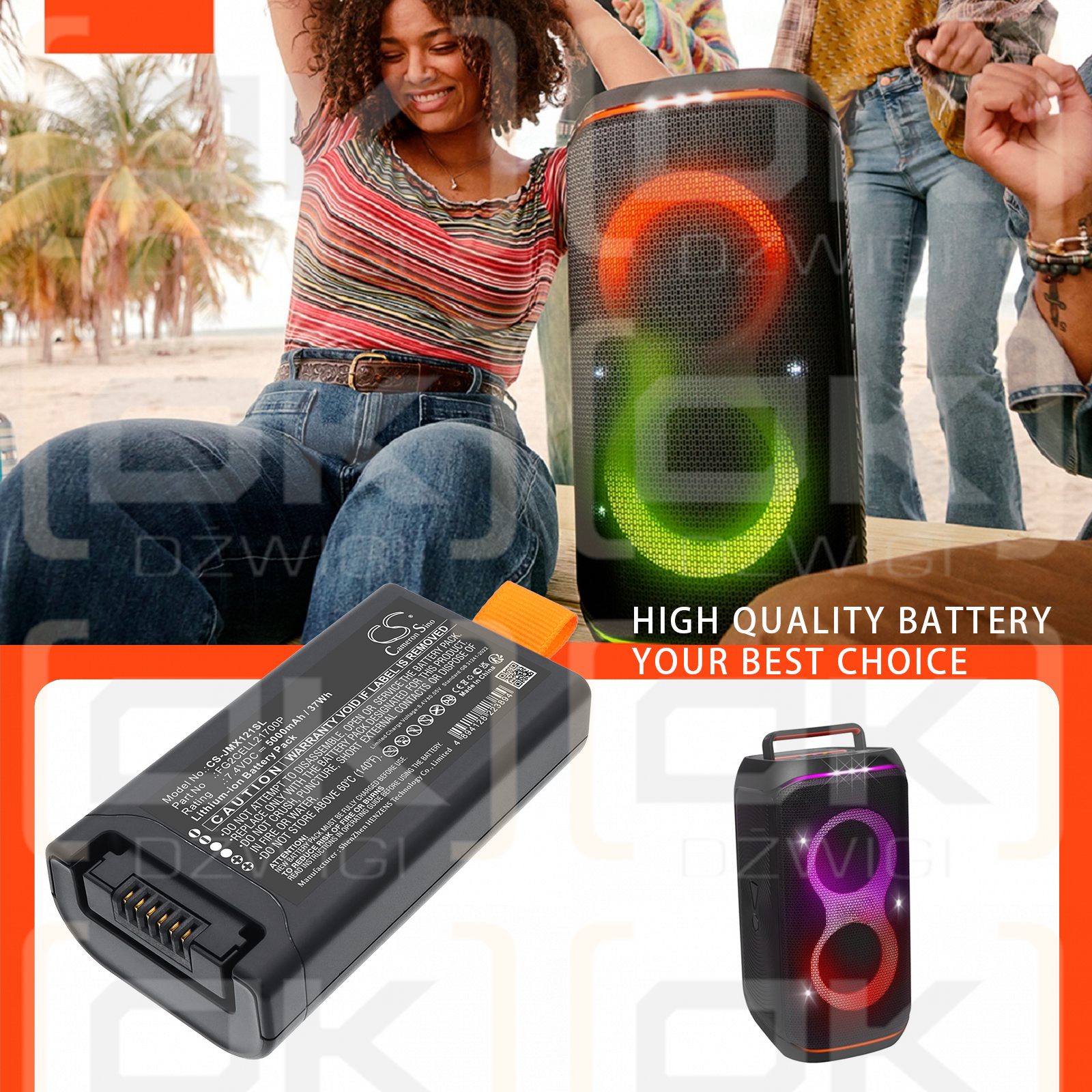 JBL PartyBox Club 120 / FG2CELL21700P 5000 mAh Li-Ion 7,4 V (Cameron Sino)