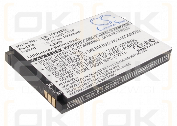 JCB Pro-Smart / TM074060-1S1P 1800mAh Li-ion 3.7V (Cameron Sino)