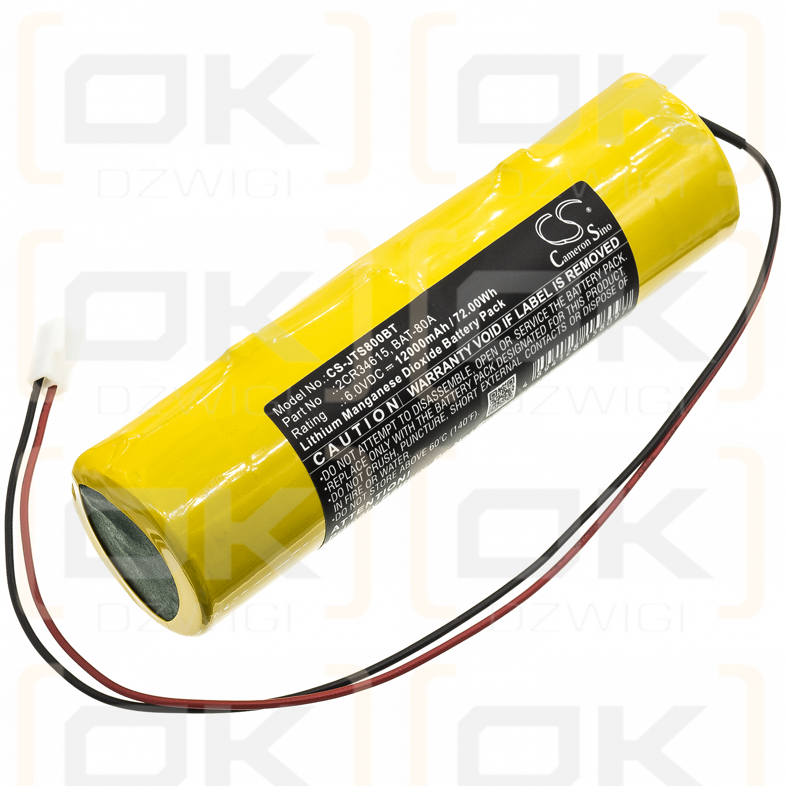 Jablotron Indexa 8000A / 2CR34615 12000mAh Li-MnO2 6.0V (Cameron Sino)