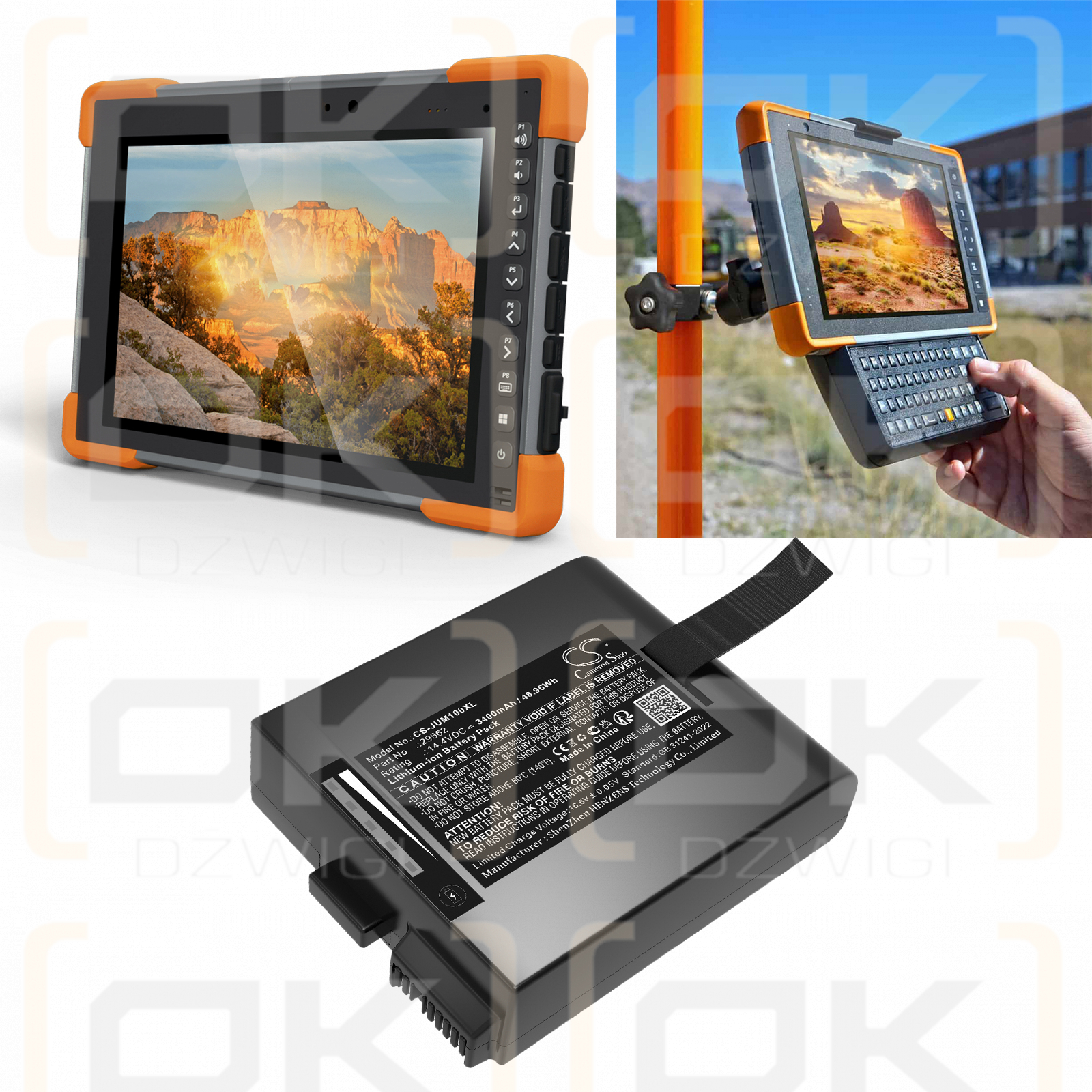 Juniper Mesa Pro 10" / 29562 3400 mAh, iones de litio, 14,4 V (Cameron Sino)