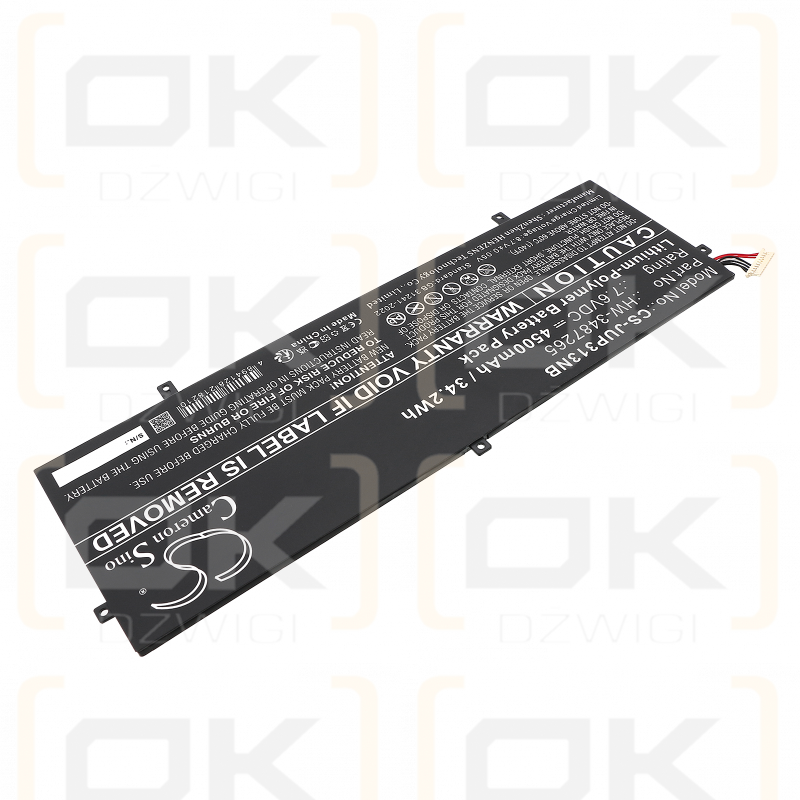 Jumper WTL-3687265 / HW-3487265 4500 mAh Li-Polymer 7,6 V (Cameron Sino)