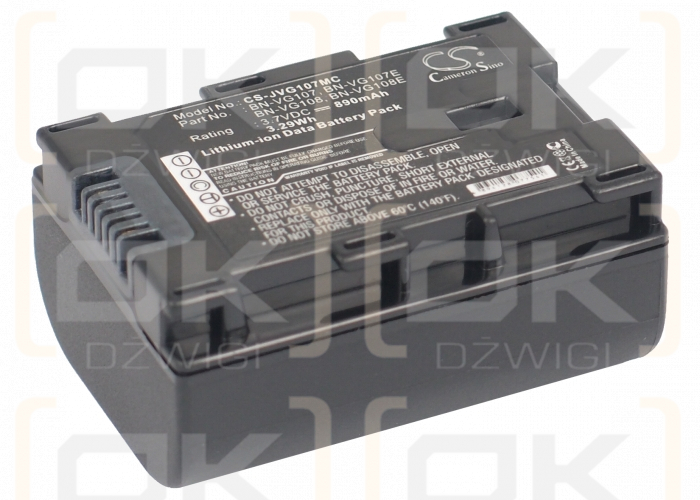 JVC GZ-HM650BU / BN-VG107 890mAh Li-ion 3.7V (Cameron Sino)