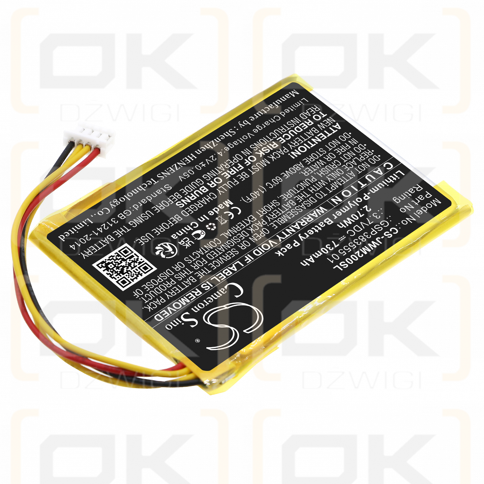 JBL Wind 2 / GSP383555 01 730 mAh Li-Polymer 3,7 V (Cameron Sino)