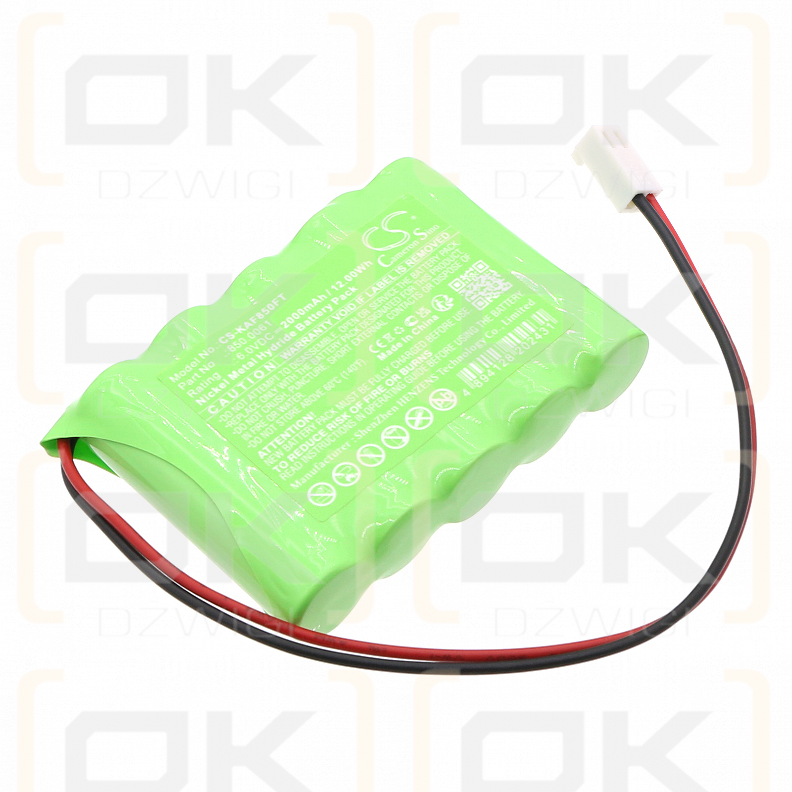 Kaufel 850.0061 / 850.0061 2000mAh Ni-MH 6.0V (Cameron Sino)