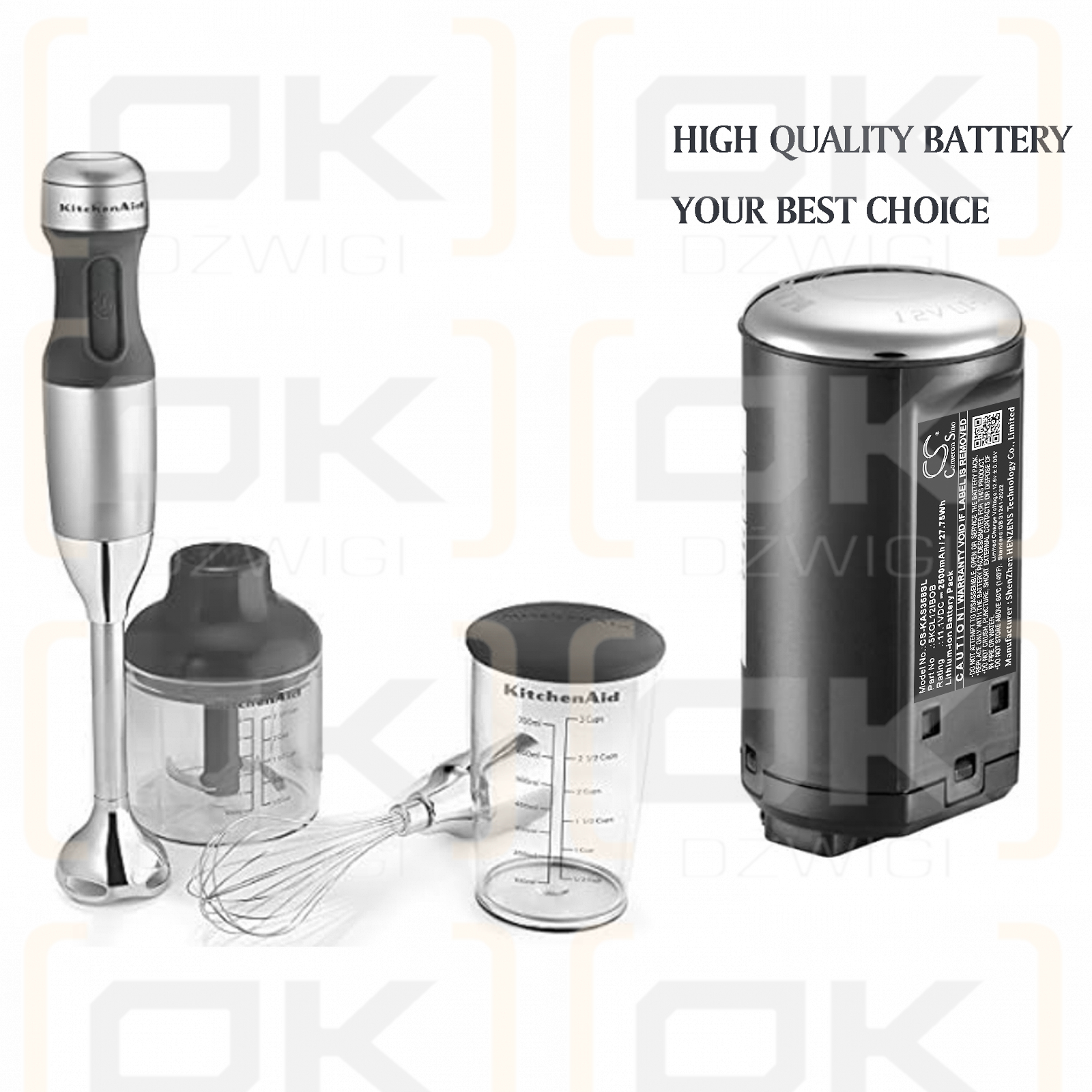 KitchenAid Stabmixer Artisan/5KCL12IBOB 2500 mAh Li-ion 11,1 V (Cameron Sino)