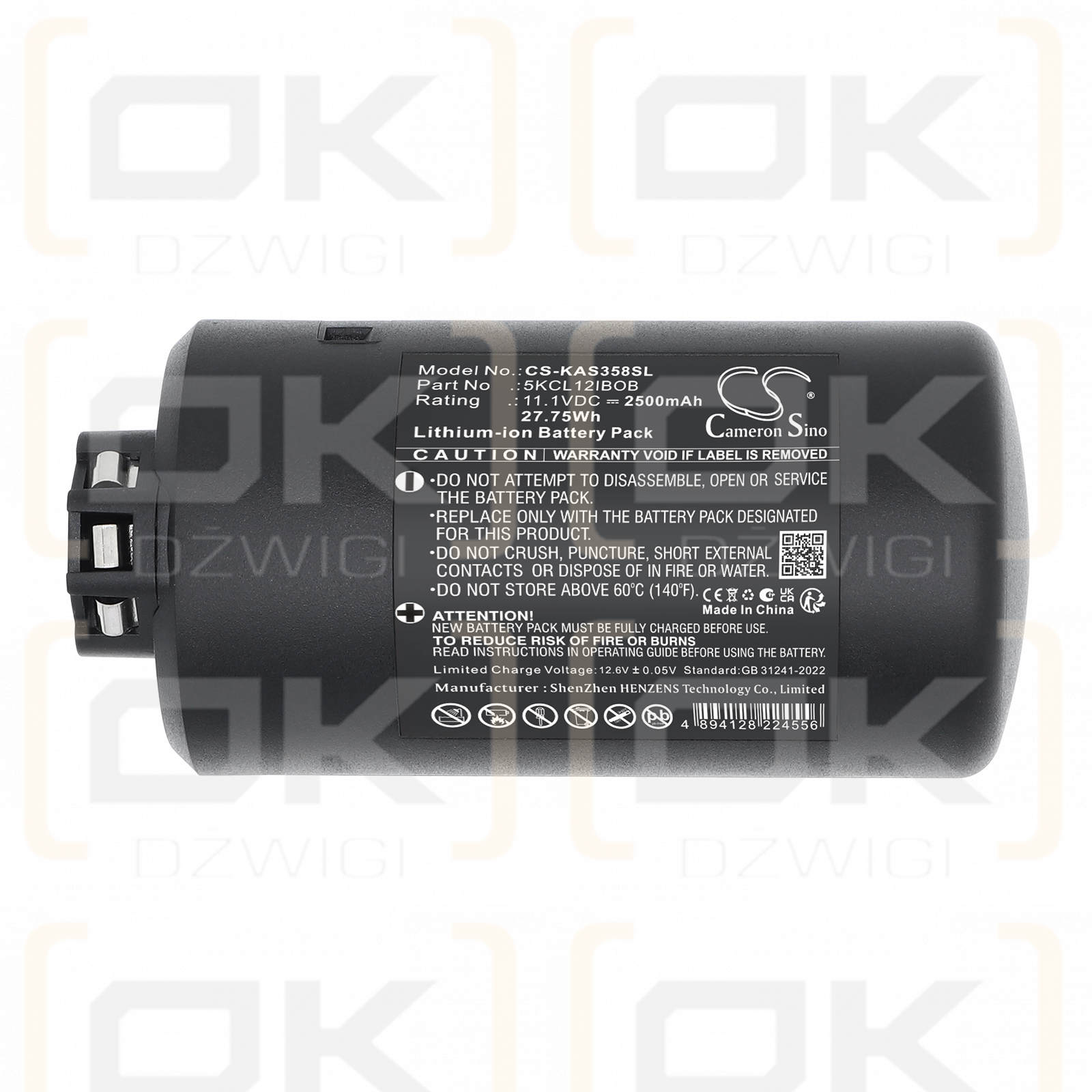 KitchenAid Stabmixer Artisan/5KCL12IBOB 2500 mAh Li-ion 11,1 V (Cameron Sino)