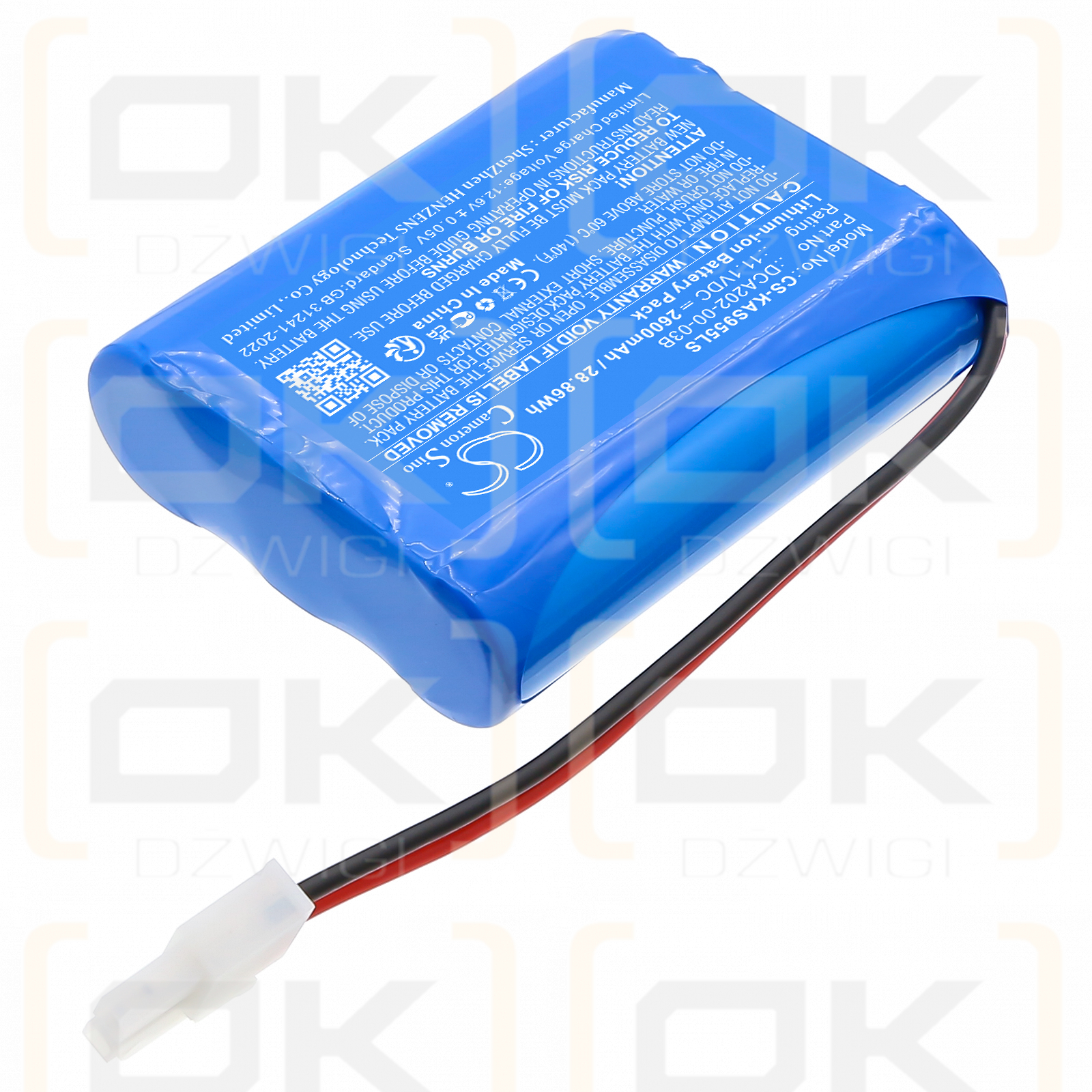 Kaiser 317560 / DCA202-00-03B 2600mAh Li-ion 11.1V (Cameron Sino)