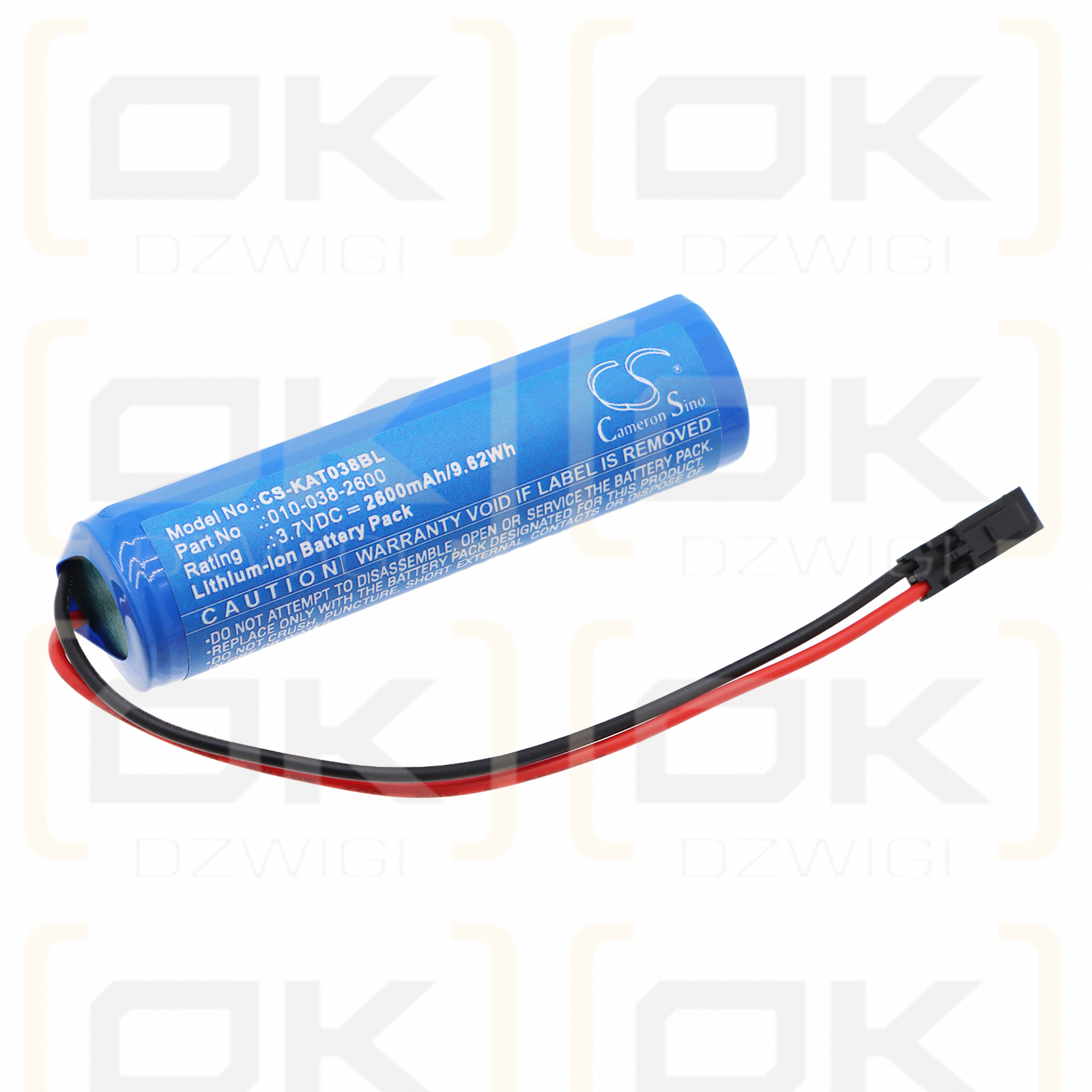 Replacement battery for KAR-TECH 390322A / 010-038-2600 2600 mAh Li-ion 3.7 V (Cameron Sino)