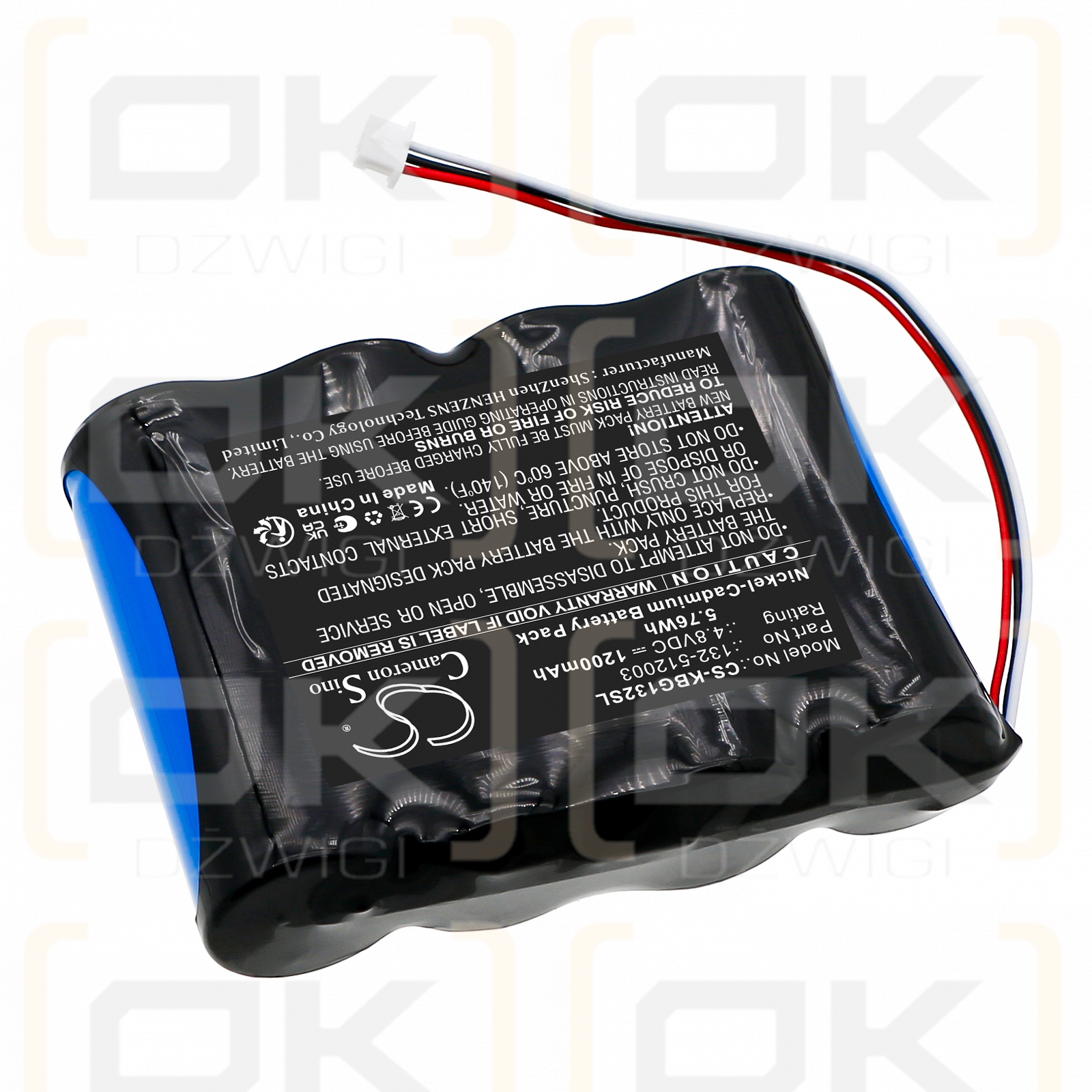 Kaba FDU G4 / 132-512003 1200 mAh Ni-CD 4,8 V (Cameron Sino)