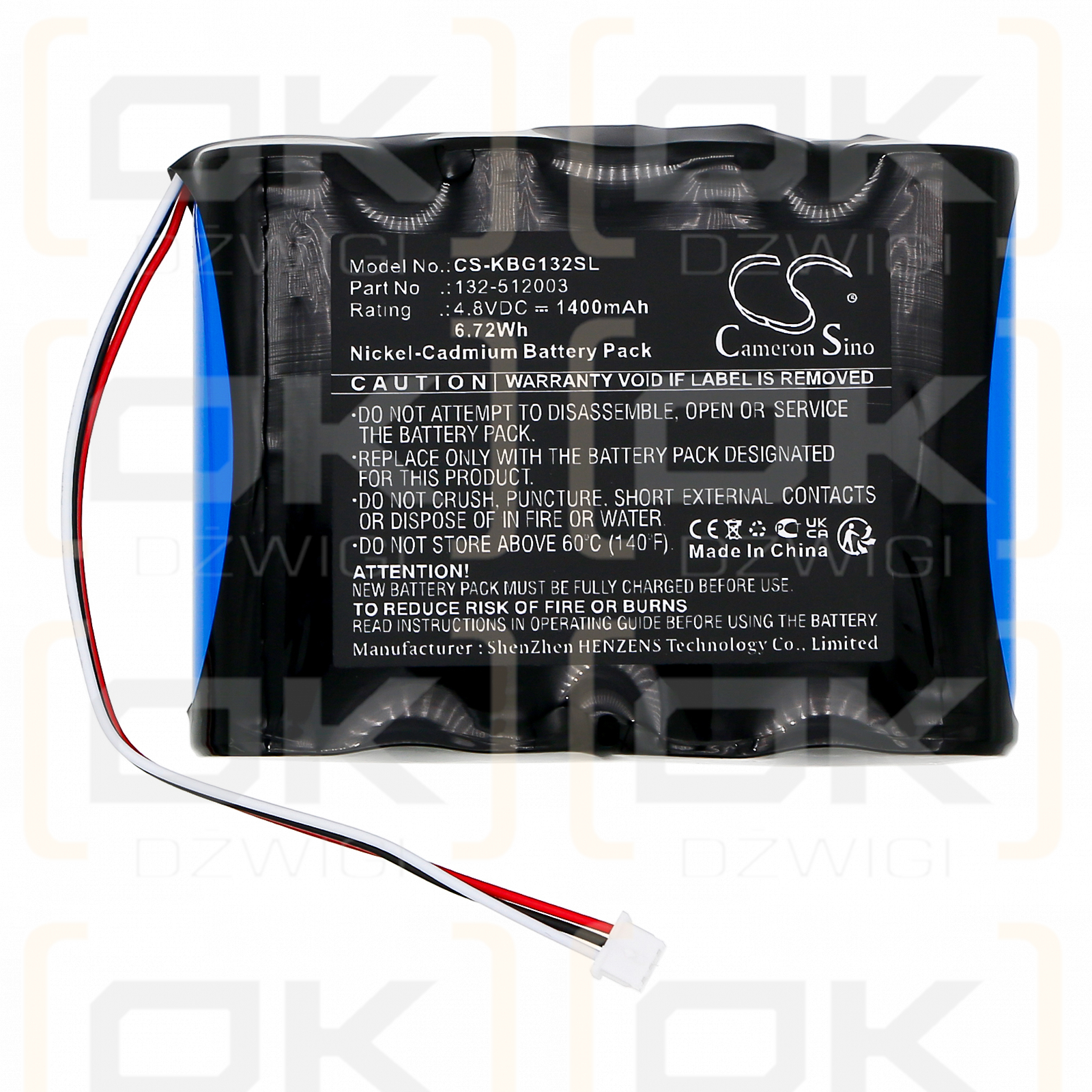 Kaba FDU G4 / 132-512003 1200mAh Ni-CD 4.8V (Cameron Sino)