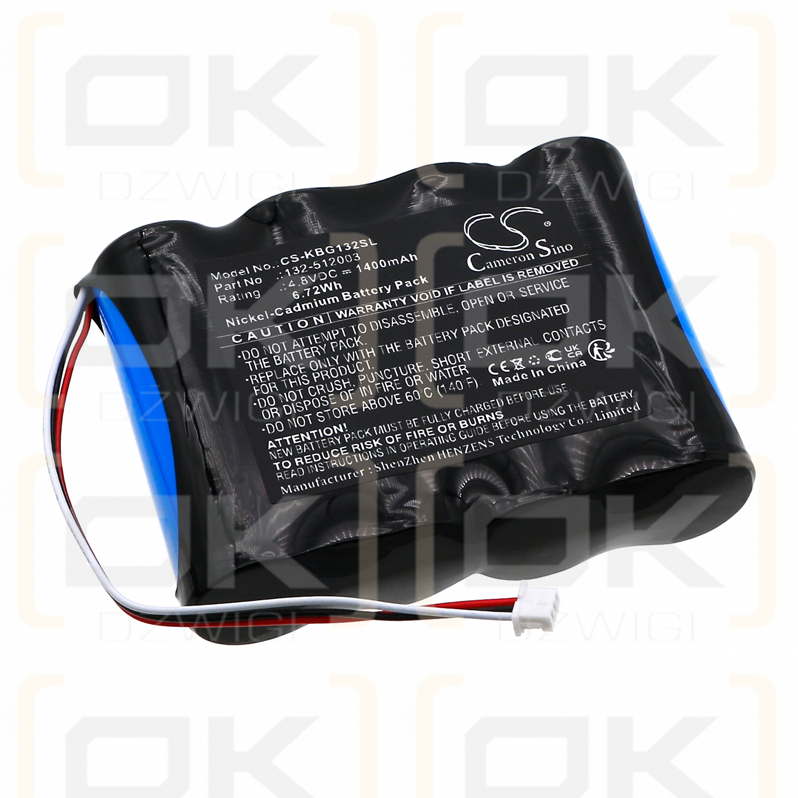 Kaba FDU G4 / 132-512003 1200mAh Ni-CD 4.8V (Cameron Sino)