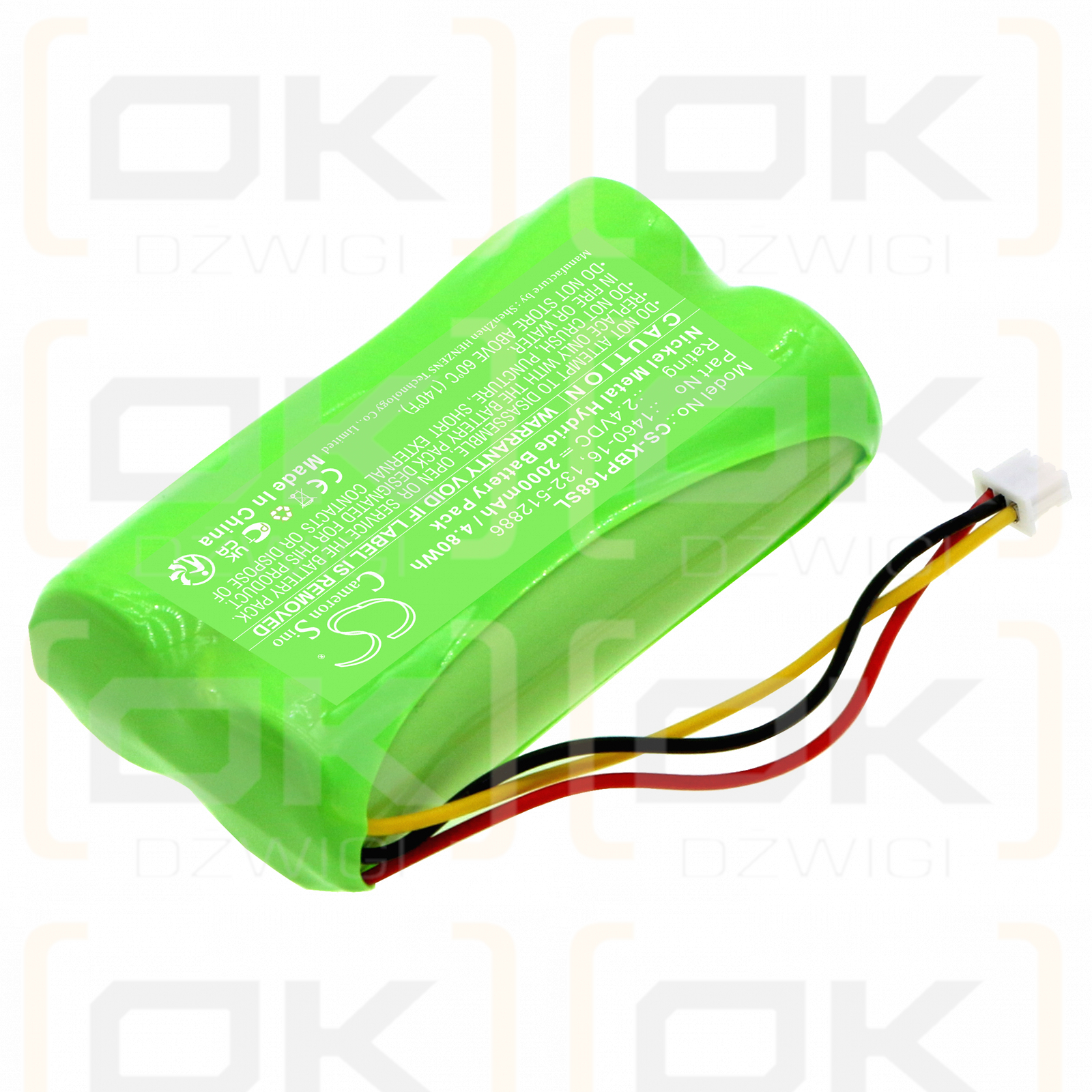 Programador Kaba 1460 / 1460-​16 2000mAh Ni-MH 2.4V (Cameron Sino)