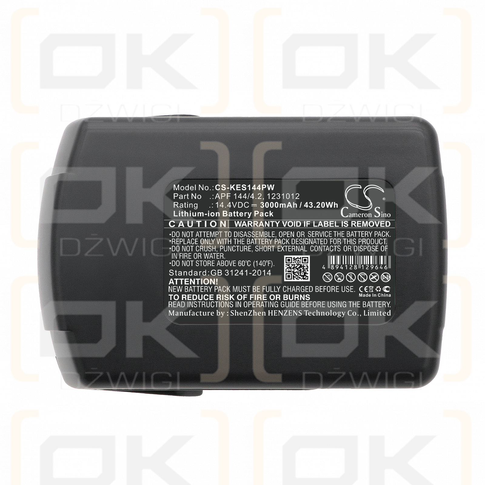 Kress 144 AFB / APF 144/4.2 3000mAh Li-ion 14.4V (Cameron Sino)