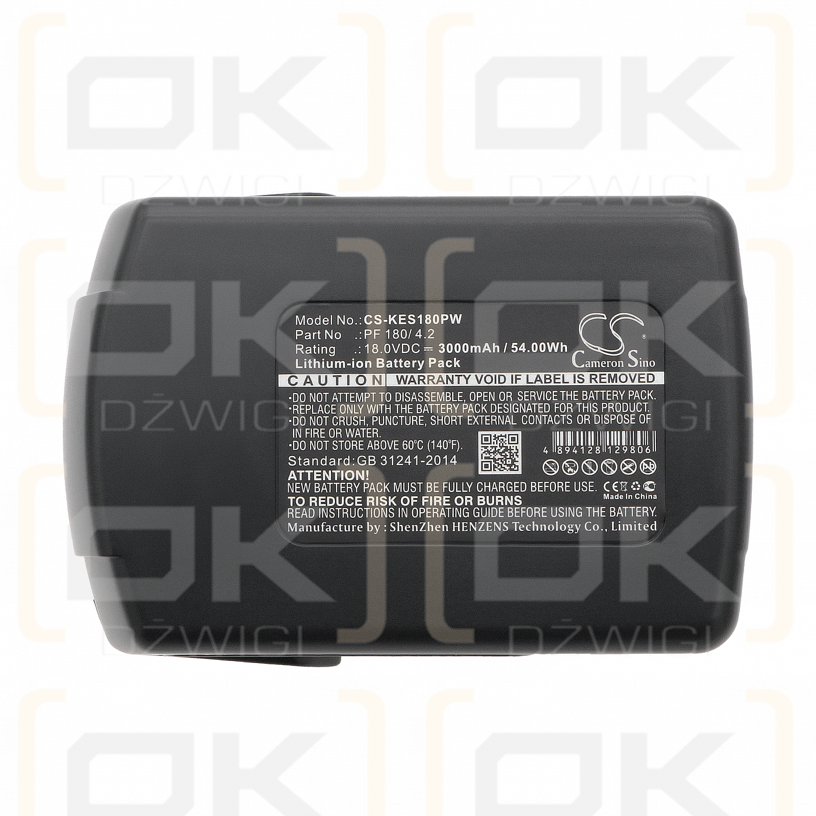 Kress APF 180/2.1 / PF 180/ 4.2 3000mAh Li-ion 18.0V (Cameron Sino)