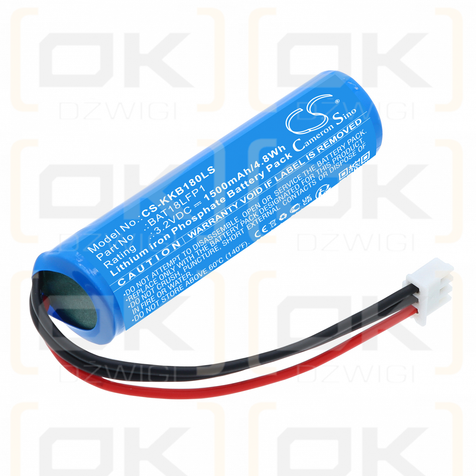 Batería Kosnic KBAT1800 / BAT18LFP1 de 1500 mAh y 3,2 V de LiFePO4 (Cameron Sino)