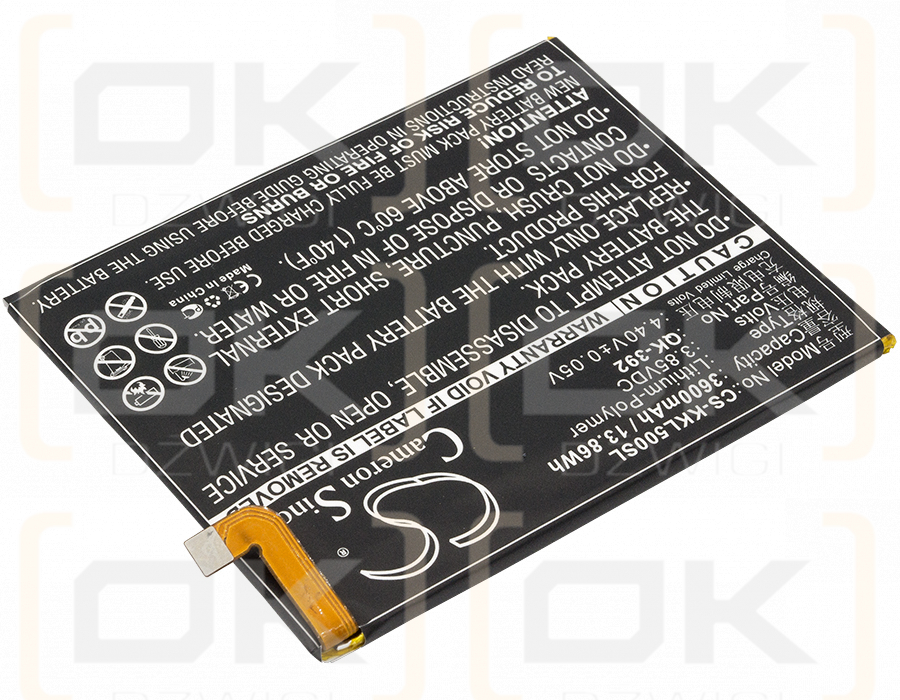 360 1509-A00 / QK-392 3600mAh Li-Polymer 3.85V (Cameron Sino)