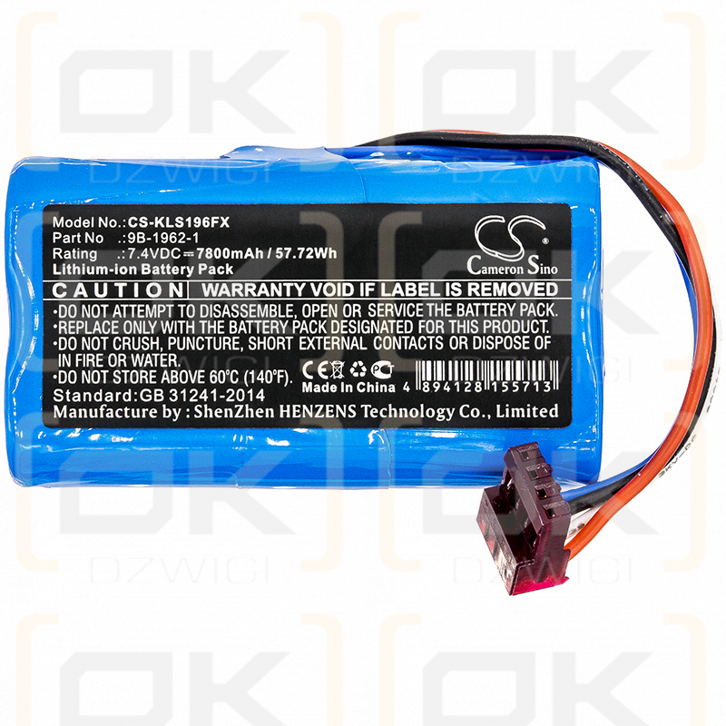 Koehler 07672 / 9B-1962-1 7800 mAh Li-Ion 7,4 V (Cameron Sino)