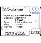 Ersatzakku für KAZAM Trooper 550 / TR550 2300 mAh Li-Polymer 3,8 V (Cameron Sino)