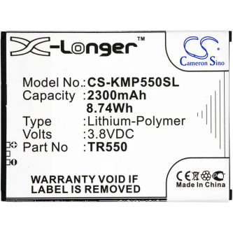 Ersatzakku für KAZAM Trooper 550 / TR550 2300 mAh Li-Polymer 3,8 V (Cameron Sino)