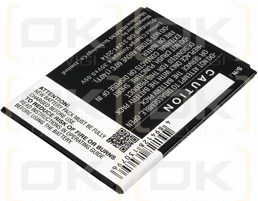 Ersatzakku für KAZAM Trooper 550 / TR550 2300 mAh Li-Polymer 3,8 V (Cameron Sino)
