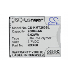 KAZAM Trooper 2 X6.0 / KXX60 2600 mAh Li-Polymer 3.7 V (Cameron Sino)