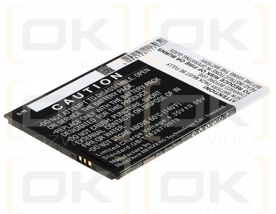 KAZAM TR45544044-01 / TR455 3000 mAh Li-Polymer 3.8 V (Cameron Sino)