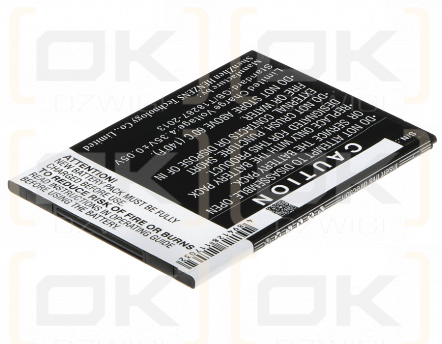 KAZAM TR45544044-01 / TR455 3000 mAh Li-Polymer 3.8 V (Cameron Sino)