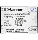 Ersatzakku für KAZAM Trooper 551 / TR551 2500mAh Li-Polymer 3,8V (Cameron Sino)
