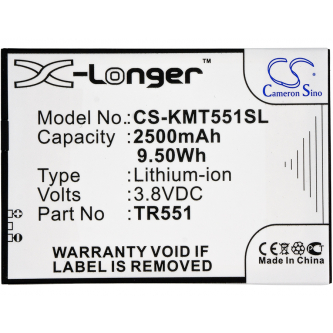 Ersatzakku für KAZAM Trooper 551 / TR551 2500mAh Li-Polymer 3,8V (Cameron Sino)