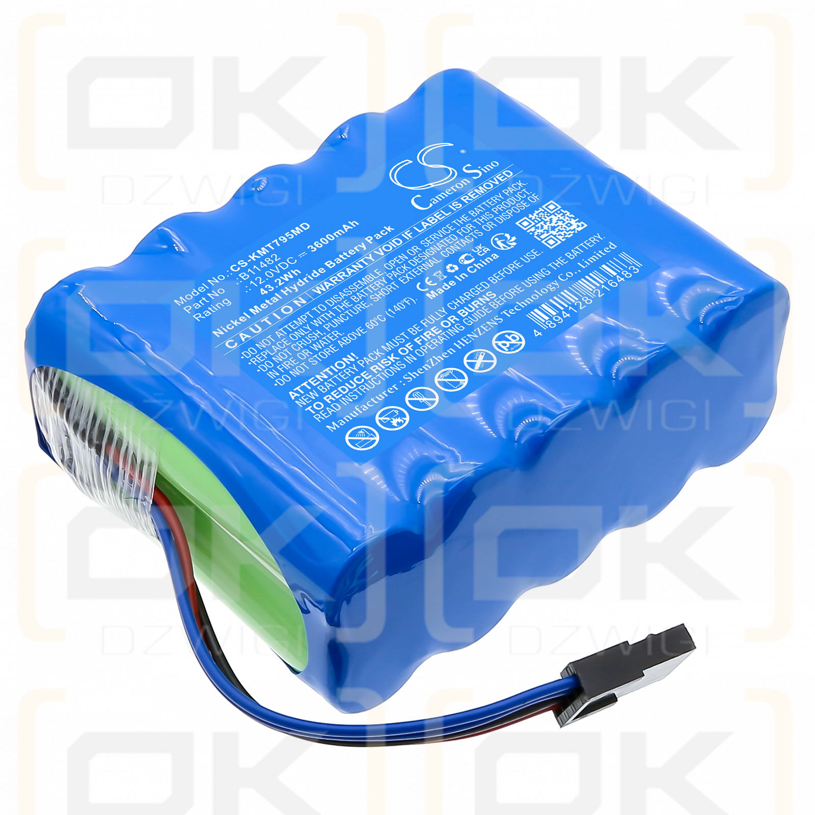 KCI Vacuum ATS Therapy / B11482 3600mAh Ni-MH 12.0V (Cameron Sino)